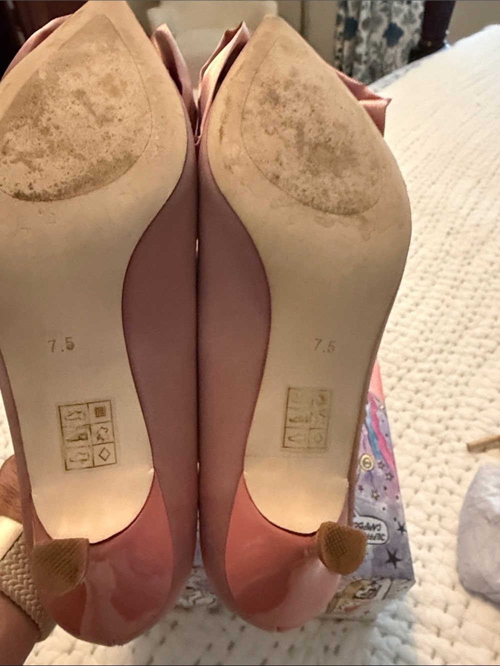 Jeffrey Campbell Pink Satin Bow Pointed Flats - Picture 3 of 5